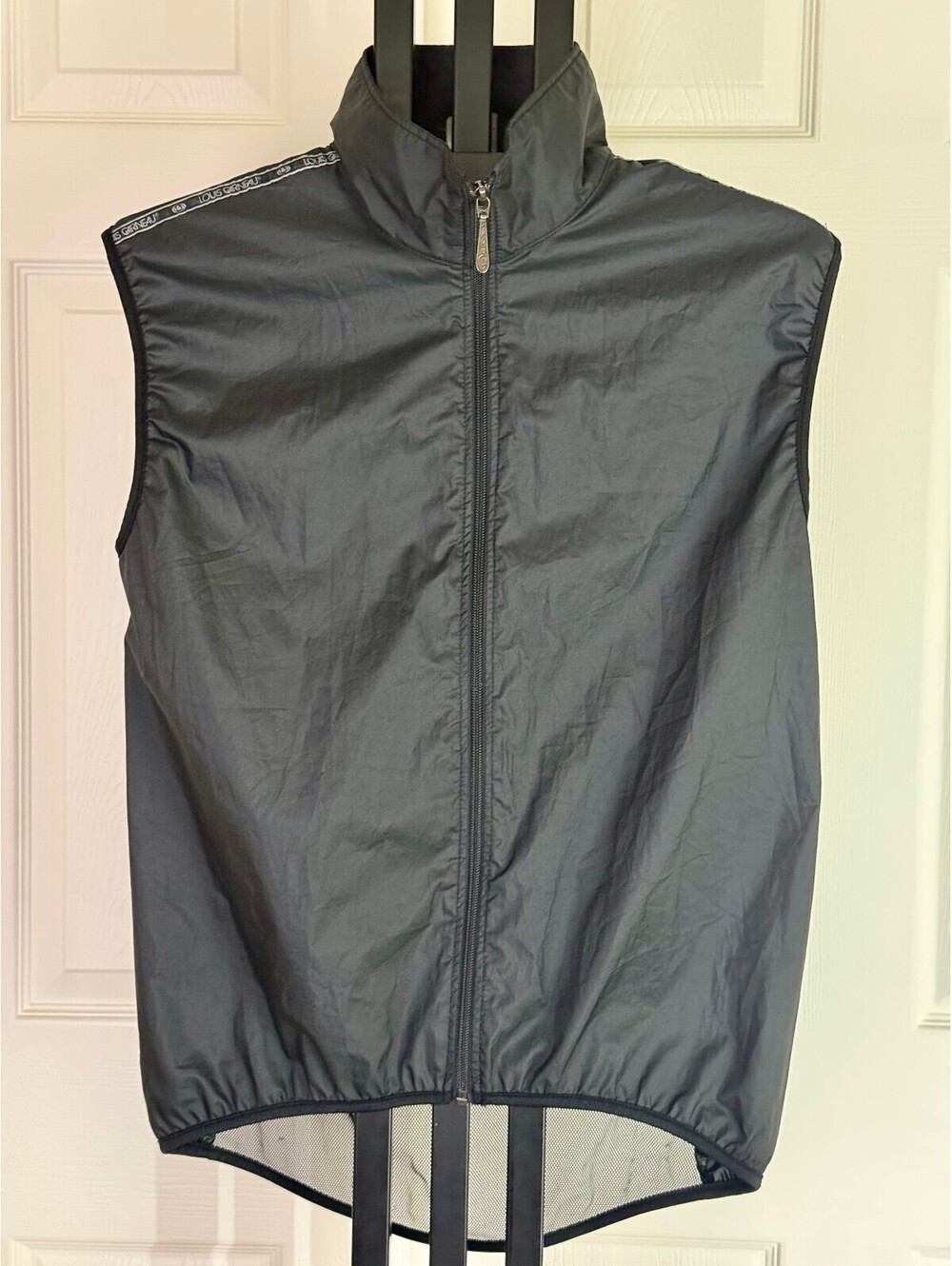 Louis Garneau Cycling Wind Vest Black 100% Polyester Large Vintage Canada